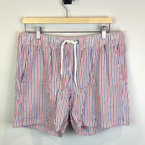 J. Crew Factory Other - JCrew seersucker Striped Swim Shorts size L